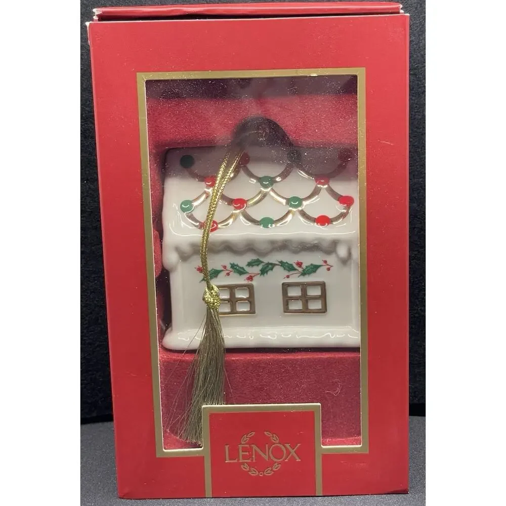 Lenox Gingerbread House‎ Christmas Ornament. Porcelain New Opened For Pics Only